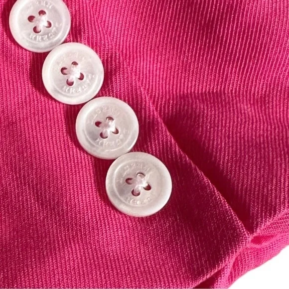 Lauren Ralph Lauren Silk Blazer Hot Pink Size 10 One Button Tailored Barbiecore - Picture 7 of 10